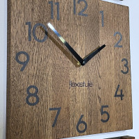 Závesné hodiny z dubového dreva Lamele 155cm FlexiStyle z235-d91